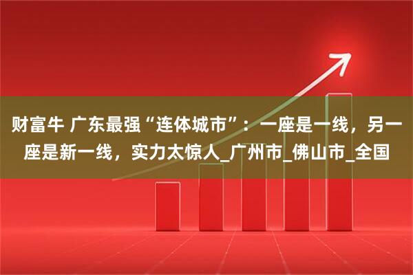 财富牛 广东最强“连体城市”：一座是一线，另一座是新一线，实力太惊人_广州市_佛山市_全国